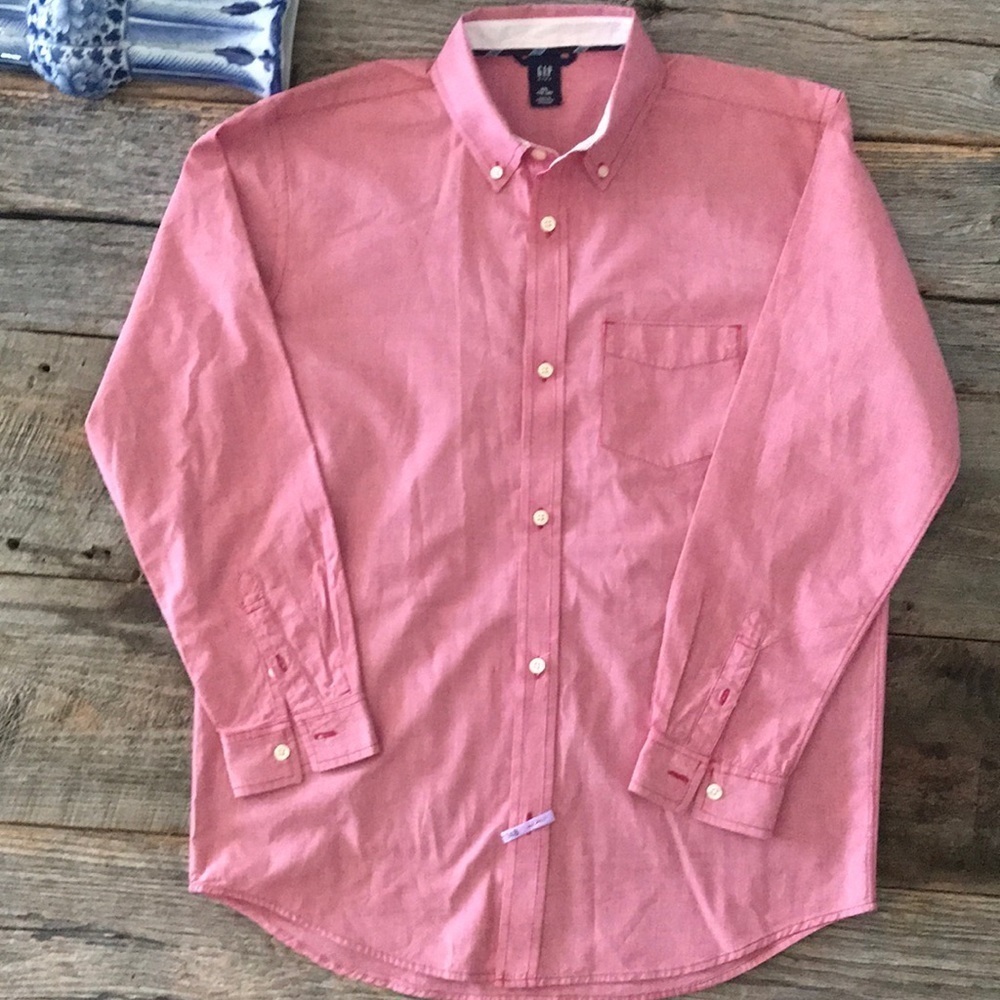 Gap Kids Mini-Check Oxford Button Down Shirt XXL - Picture 4 of 9